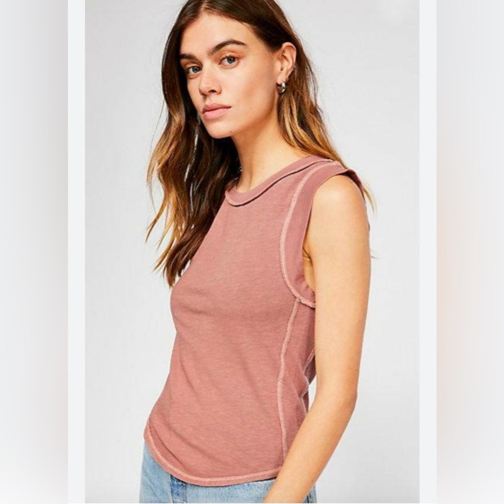 Free People We The Free Go To Dusty Pink Tank Top Size XS